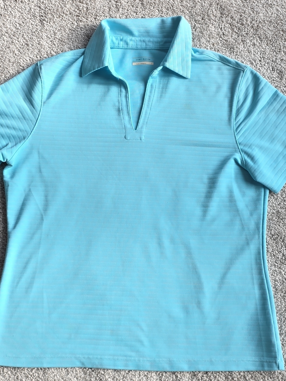 Men's Light Blue Short Sleeve Polo Shirt